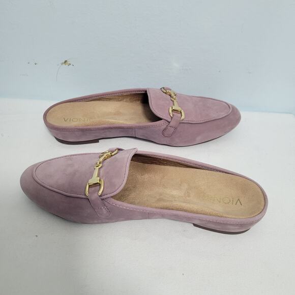 Vionic Adeline Purple Suede Leather Mule With Horsebit Detail Size 9M 10290-808 - Picture 8 of 9